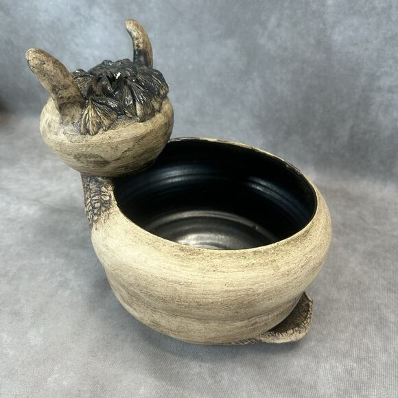 Whimsical German Studio Pottery by Petra Wessel Signed Fairy Garden Planter - Picture 7 of 9